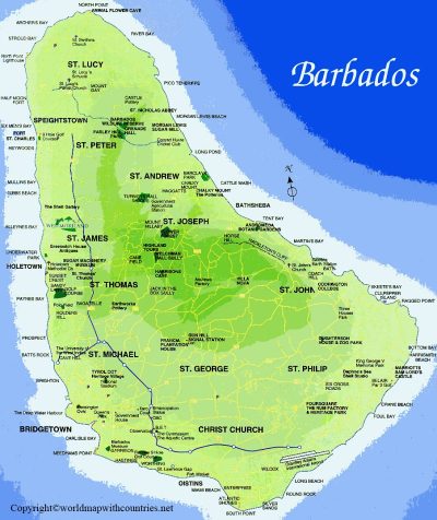 Map of Barbados